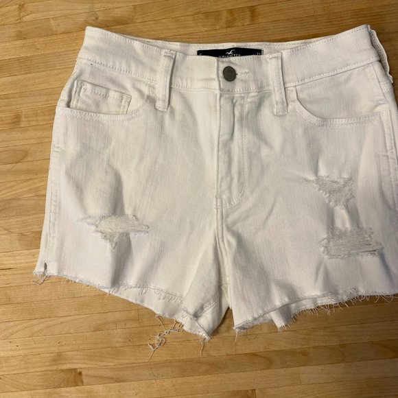 Hollister Pants - Hollister white denim shorts